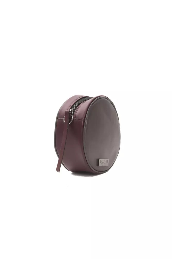 Pompei Donatella Burgundy Leather Women's Crossbody Bag